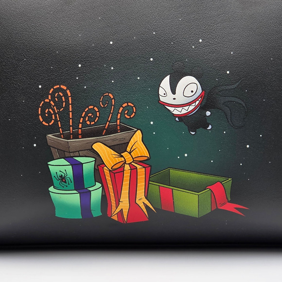 Loungefly Disney Nightmare Before Christmas Sandy Claws Zero Black Satchel Bag - Picture 7 of 7